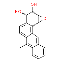 ChemSpider 2D Image | (1aS,2R,3S,11cR)-6-Methyl-1a,2,3,11c-tetrahydrotetrapheno[1,2-b]oxirene-2,3-diol | C19H16O3