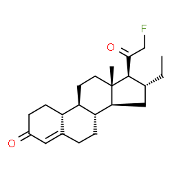 ChemSpider 2D Image | (16alpha)-16-Ethyl-21-fluoro-19-norpregn-4-ene-3,20-dione | C22H31FO2