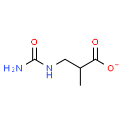 ChemSpider 2D Image | 3-Ureidoisobutyrate | C5H9N2O3