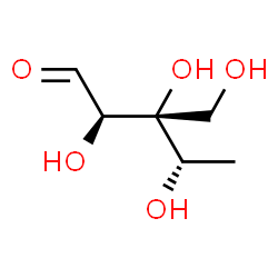 ChemSpider 2D Image | 5-Deoxy-3-C-(hydroxymethyl)-L-lyxose | C6H12O5