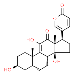 ChemSpider 2D Image | (3beta,5beta)-3,11,14-Trihydroxy-12-oxobufa-9(11),20,22-trienolide | C24H30O6