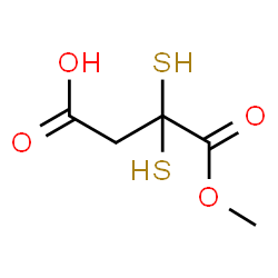 ChemSpider 2D Image | 4-Methoxy-4-oxo-3,3-disulfanylbutanoic acid | C5H8O4S2
