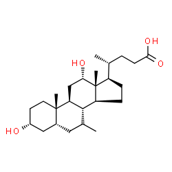 ChemSpider 2D Image | (3alpha,5beta,12alpha)-3,12-Dihydroxy-7-methylcholan-24-oic acid | C25H42O4