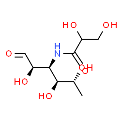 ChemSpider 2D Image | 3,6-Dideoxy-3-(glyceroylamino)-D-glucose | C9H17NO7