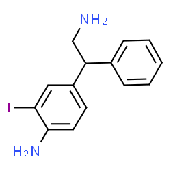 ChemSpider 2D Image | 4-(2-Amino-1-phenylethyl)-2-iodoaniline | C14H15IN2