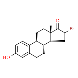 ChemSpider 2D Image | 16-Bromo-3-hydroxyestra-1(10),2,4-trien-17-one | C18H21BrO2