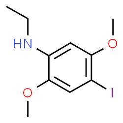 ChemSpider 2D Image | N-Ethyl-4-iodo-2,5-dimethoxyaniline | C10H14INO2