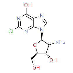 ChemSpider 2D Image | Inosine, 2'-amino-2'-deoxy-2-chloro- | C10H12ClN5O4