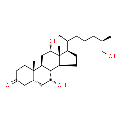 ChemSpider 2D Image | (5beta,7alpha,8xi,12alpha,25R)-7,12,26-Trihydroxycholestan-3-one | C27H46O4
