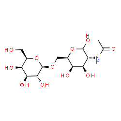 ChemSpider 2D Image | 2-Acetamido-2-deoxy-6-O-beta-D-galactopyranosyl-D-galactopyranose | C14H25NO11