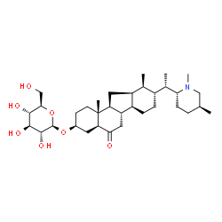 ChemSpider 2D Image | (3beta,5alpha,12alpha,13beta)-28-Methyl-6-oxo-5,6,12,13-tetrahydroveratraman-3-yl beta-D-glucopyranoside | C34H57NO7