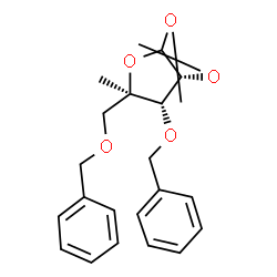 ChemSpider 2D Image | 3-O-Benzyl-4-[(benzyloxy)methyl]-5-deoxy-1,2-O-isopropylidene-L-lyxofuranose | C23H28O5