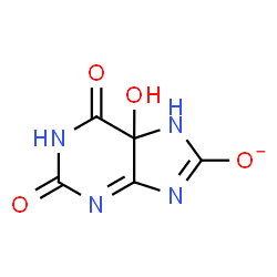 ChemSpider 2D Image | 5-Hydroxy-2,6-dioxo-2,3,5,6-tetrahydro-1H-purin-8-olate | C5H3N4O4