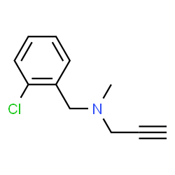 ChemSpider 2D Image | N-(2-Chlorobenzyl)-N-methyl-2-propyn-1-amine | C11H12ClN