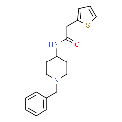 ChemSpider 2D Image | N-(1-Benzyl-4-piperidinyl)-2-(2-thienyl)acetamide | C18H22N2OS
