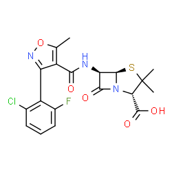 ChemSpider 2D Image | Flucloxacillin | C19H17ClFN3O5S