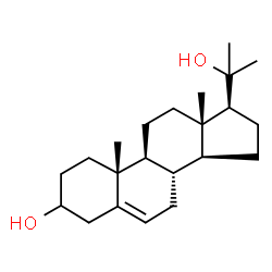 ChemSpider 2D Image | 20-Methyl-5-pregnene-3,20-diol | C22H36O2