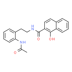 ChemSpider 2D Image | N-[2-(2-Acetamidophenyl)ethyl]-1-hydroxy-2-naphthamide | C21H20N2O3