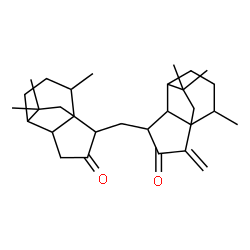 ChemSpider 2D Image | 9,11,11-Trimethyl-2-methylene-4-[(9,11,11-trimethyl-3-oxotricyclo[4.3.2.0~1,5~]undec-2-yl)methyl]tricyclo[4.3.2.0~1,5~]undecan-3-one | C30H44O2