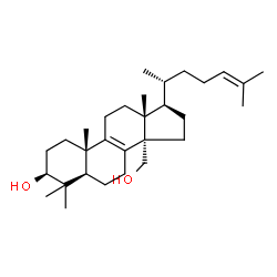 ChemSpider 2D Image | (3beta)-Lanosta-8,24-diene-3,30-diol | C30H50O2