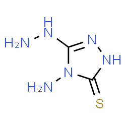 ChemSpider 2D Image | 4-amino-3-hydrazino-5-mercapto-1,2,4-triazole | C2H6N6S