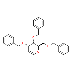 ChemSpider 2D Image | 1,5-Anhydro-3,4,6-tri-O-benzyl-2-deoxy-D-ribo-hex-1-enitol | C27H28O4