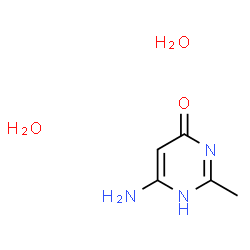 ChemSpider 2D Image | 6-amino-2-methylpyrimidin-4-ol dihydrate | C5H11N3O3