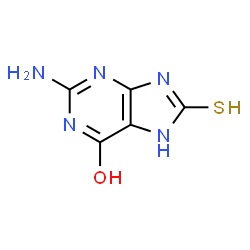ChemSpider 2D Image | 8-Mercaptoguanine | C5H5N5OS