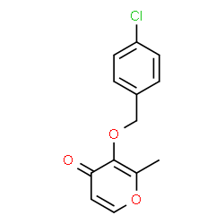 ChemSpider 2D Image | 3-[(4-Chlorobenzyl)oxy]-2-methyl-4H-pyran-4-one | C13H11ClO3