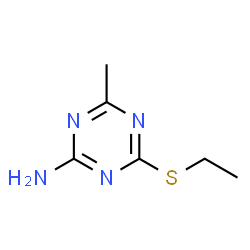 ChemSpider 2D Image | 4-(ethylthio)-6-methyl-1,3,5-triazin-2-amine | C6H10N4S