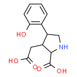 ChemSpider 2D Image | 3-(Carboxymethyl)-4-(2-hydroxyphenyl)proline | C13H15NO5
