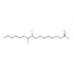 ChemSpider 2D Image | 9,10-Difluoropalmitate | C16H29F2O2