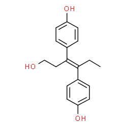 ChemSpider 2D Image | 3,4-bis(4-hydroxyphenyl)-3-hexenol | C18H20O3