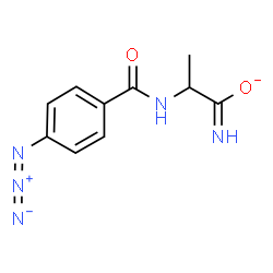 ChemSpider 2D Image | 2-[(4-Azidobenzoyl)amino]propanimidate | C10H10N5O2