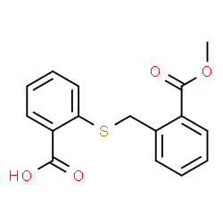 ChemSpider 2D Image | 2-{[2-(methoxycarbonyl)benzyl]thio}benzoic acid | C16H14O4S