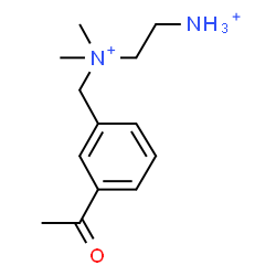 ChemSpider 2D Image | N-(3-Acetylbenzyl)-N,N-dimethyl-1,2-ethanediaminium | C13H22N2O
