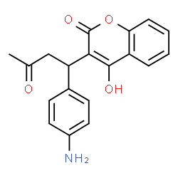 ChemSpider 2D Image | 3-[1-(4-Aminophenyl)-3-oxobutyl]-4-hydroxy-2H-chromen-2-one | C19H17NO4