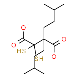 ChemSpider 2D Image | 2,2-Bis(3-methylbutyl)-3,3-disulfanylsuccinate | C14H24O4S2