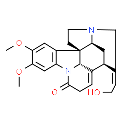 ChemSpider 2D Image | 12,13-Didehydro-2,3-dimethoxy-12,24-secostrychnidin-10-one | C23H26N2O4