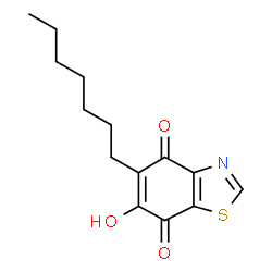 ChemSpider 2D Image | 5-Heptyl-6-hydroxy-1,3-benzothiazole-4,7-dione | C14H17NO3S