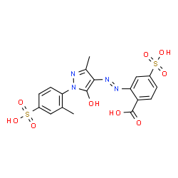ChemSpider 2D Image | Acid Yellow 54 Free Acid | C18H16N4O9S2