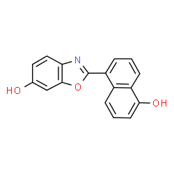 ChemSpider 2D Image | 2-(5-Hydroxy-1-naphthyl)-1,3-benzoxazol-6-ol | C17H11NO3