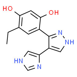 ChemSpider 2D Image | 4-Ethyl-6-[4-(1H-imidazol-4-yl)-1H-pyrazol-3-yl]-1,3-benzenediol | C14H14N4O2