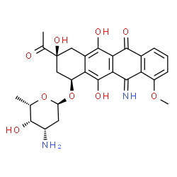ChemSpider 2D Image | 5-Iminodaunorubicin | C27H30N2O9