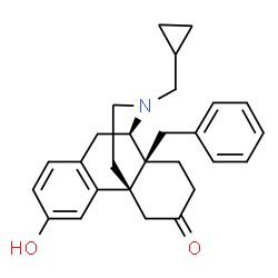ChemSpider 2D Image | 14-Benzyl-17-(cyclopropylmethyl)-3-hydroxymorphinan-6-one | C27H31NO2