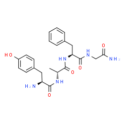 ChemSpider 2D Image | L-Tyrosyl-D-alanyl-L-phenylalanylglycinamide | C23H29N5O5