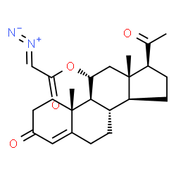 ChemSpider 2D Image | (11alpha)-3,20-Dioxopregn-4-en-11-yl diazoacetate | C23H30N2O4