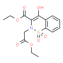 ChemSpider 2D Image | 2H-1,2-Benzothiazine-2-acetic acid, 3-carboxy-4-hydroxy-, diethyl ester, 1,1-dioxide | C15H17NO7S