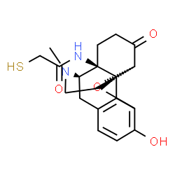 ChemSpider 2D Image | N-[(5alpha)-3-Hydroxy-17-methyl-6-oxo-4,5-epoxymorphinan-14-yl]-2-sulfanylacetamide | C19H22N2O4S