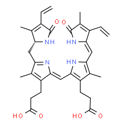 ChemSpider 2D Image | 15,16-dihydrobiliverdin | C33H36N4O6